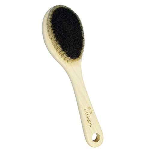 IPPINKA Japanese Body Brush for Dry Brushing, Exfoliation, Medium Handle