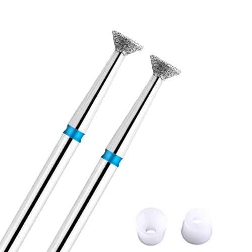 Acycoin2A 2pcs Head Disc Grinding Burr T Mills Grinder Diamond Electric Nail Drill Bit