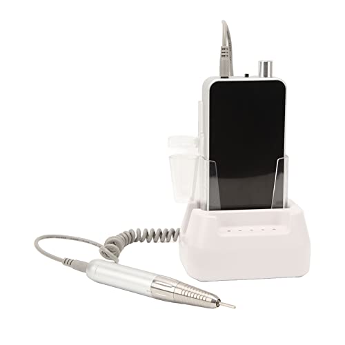 Nail File Electric Nail Drill Machine, Rechargeable Manicure File 0 To 35000rpm Nail Drill with Large Screen Display Electric Rechargeable Nail Drill Manicure Pedicure Black