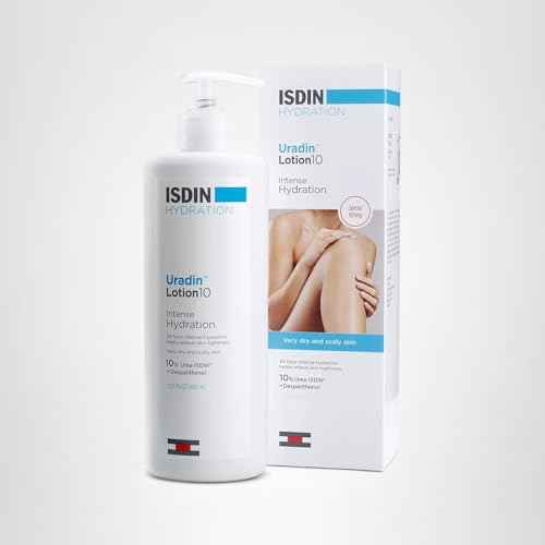 ISDIN Body Lotion Uradin 10, 24-Hour Intense Hydration, Non-Greasy, Fast-Absorbing Moisturizer for Dry or Very Dry Skin, Helps Relieve Itching Due to Dryness, 13.5 Fl. Oz.