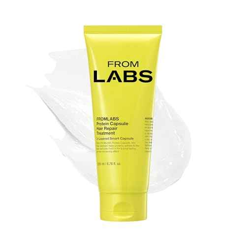 FROM LABS Protein Capsule Hair Repair Treatment, 3-Minute Keratin Hair Mask & Deep Conditioner for Damaged, Repair & Strengthen, Instant Detangling, Anti-Frizz, Low-pH, Fine-Hair Safe, 6.76 fl oz