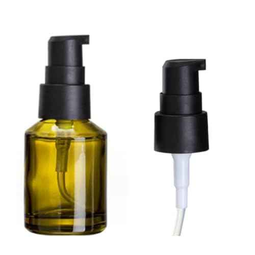 2 Pcs 60ml 2oz Glass Travel Bottles Leakproof Liquid Foundation Bottle Lotion Pump Bottles Lotion Dispenser Soap Dispenser Cosmetics Containers Jar with Black Pump(Wine Red and Green)
