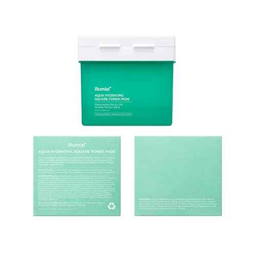 Aqua Hydrating Square Toner Pads for Long-Lasting Skin Moisture Barrier with Xylitylglucoside & Kakadu Plum Extract Exosome [Vegan & Korean Skincare] ? 60 Pads(9.17 fl. oz)