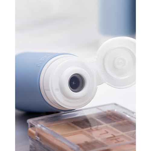 Valourgo Travel Bottles for Toiletries, Tsa Approved 3.4oz Portable Travel Bottles, BPA Free Leak Proof Travel Tubes Refillable Travel Accessories, Travel Accessories with Clear Toiletry Bag, Blue