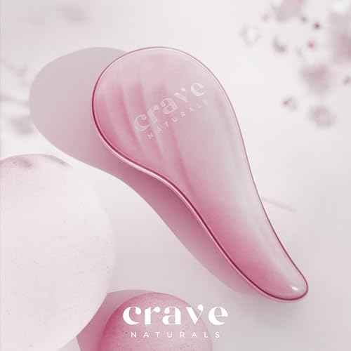 Crave Naturals Detangling Hair Brush Large Pink ? Glide Thru Hair Detangler Brush for Women, Kids & Toddlers ? Gentle Scalp Care, No-Pain Tangle-Free Hairbrush for All Hair Types