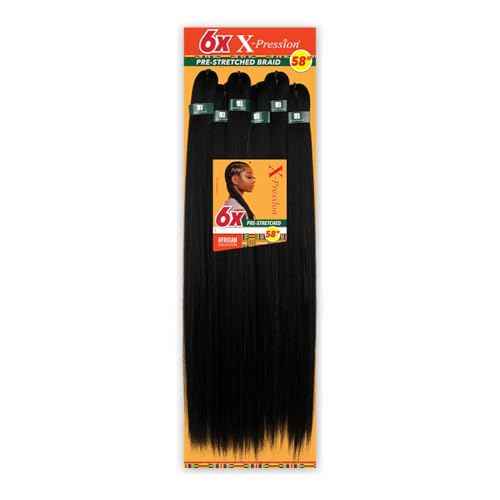 Sensationnel X-pression prestretched braiding hair - 6x braid 58 inch all kanekalon flame retardant synthetic braid for box braids and twists (27 HONEYBLONDE)