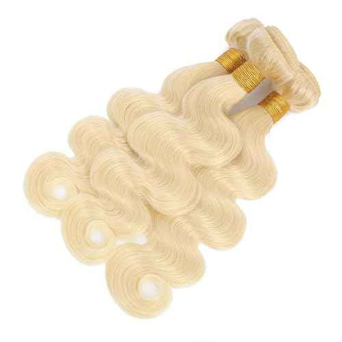 613 Blonde Bundles Human Hair #613 Body Wave Bundles Unprocessed Brazilian Virgin Remy Hair Extensions Double Weft 26 28 30 Inch