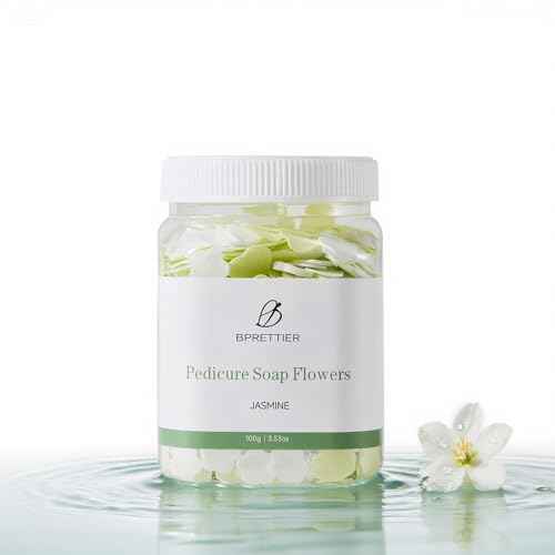 Pedicure Soap Flowers Foot Soak Petals Sheet for Softens Dead Skin Moisturizing Relaxing Spa Feet Birthday Pedi Nail Party (Jasmine)