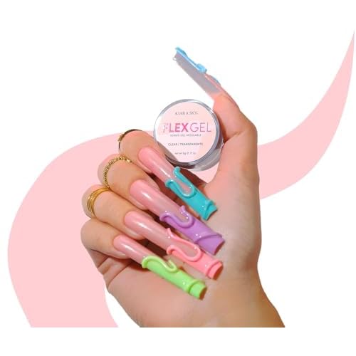 Kiara Sky Flex Gel - Clear Nail Art Gel for Molding, Sculpting and Glam Nail Decorations - 5g