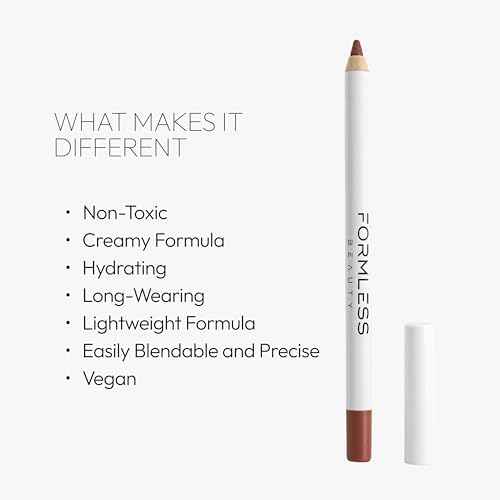 Formless Beauty by Jenny McCarthy Lip Liner ? 90¡¯s Icon Nude ? Hydrating, Clean, Non-Toxic, Long-Wear