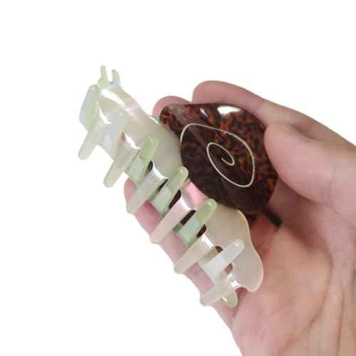 Snail Hair Clip,Acetate Claw Clips,Hair Clips for Women,Green