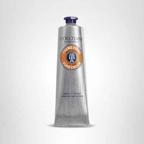 L'OCCITANE 15% Organic Shea Butter Foot Cream, Moisturizes, Soothes & Softens Feet, Repairs Cracked & Dry Heels, Fast Absorbing, Non-Greasy, Vegan
