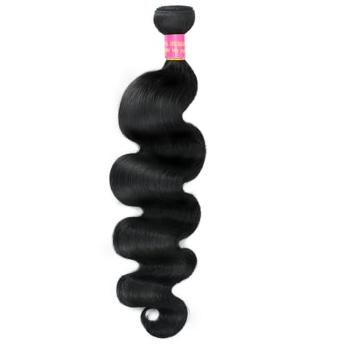 28 Inch Human Hair Bundles Body Wave Quick 1 Bundle for Women 12A 100% Unprocessed Brazilian Virgin Weave Wavy Human Hair Bundles Natural Black