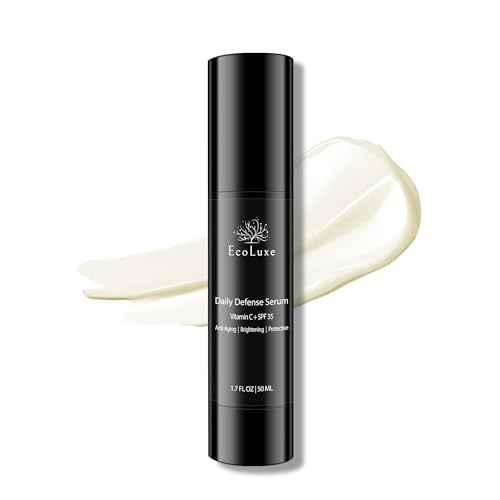Vitamin C Serum with SPF 35 ? Daily Defense Antioxidant Face Serum for Brightening, Anti-Aging & Sun Protection ? Smooth, Even Tone