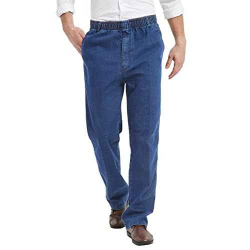 IDEALSANXUN Men¡¯s Elastic Waist Jeans