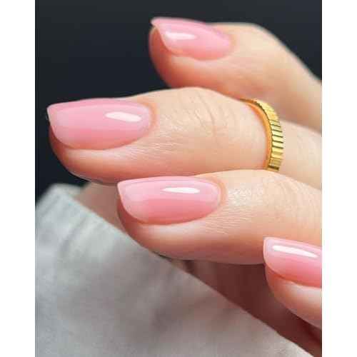 Vishine 48 PCS Gel Polish Set, 45 Jelly Nude Pink Gel Nail Polish Set All Season Neutral Sheer Milky White Gel Nail Polish Set with Gel Base and Matte Glossy Top Coat Manicure Salon at Home