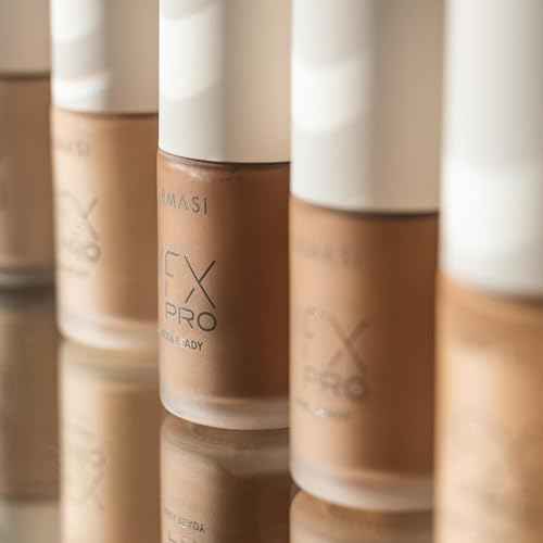 FARMASi VFX Pro Camera-Ready Liquid Foundation, Full Coverage Matte Finish, Lightweight Long-Wear, Oil-Free with Pore-Refining Sea-Water Formula, Non-Oxidizing Finish, 1 Fl Oz, 10 Buff