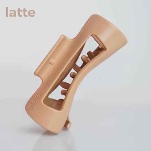 The Original Mello Hair Claw Clip Squishy Claw Clip Made in Korea Patent Pending 30021976 (Black, White, Brown, 3 Pack Medium)