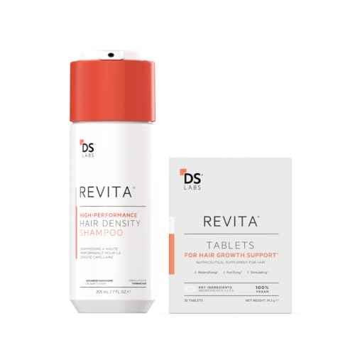 DS Labs Revita Shampoo & Revita Tablets Kit, 205mL & 30 Tablets ? Scalp First Cleanse & Daily Supplement for Fuller Looking, Thicker Looking Hair, Sulfate & Silicone Free, for Men & Women