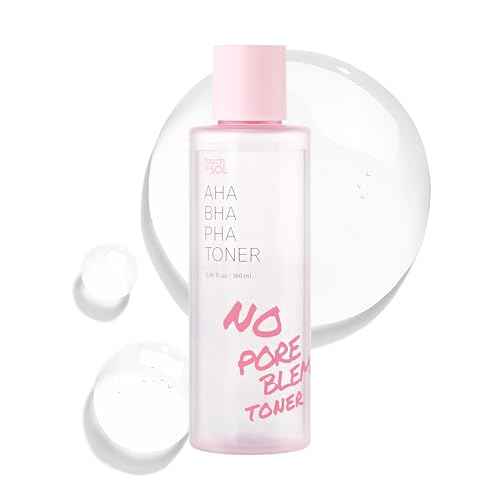 TOUCH IN SOL No Poreblem AHA BHA PHA Toner - Glycolic & Salicylic Acid Liquid Exfoliator - Makeup Prep & Pore Cleanser - Exfoliate, Soothe & Refresh Skin for Brighter Complexion