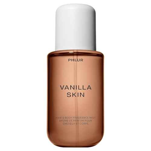 PHLUR Vanilla Skin Body Mist - Hair & Body Fragrance Mist - Vanilla Body Spray with Pink Pepper, Cashmere Wood & Sandalwood (8 Fl Oz)