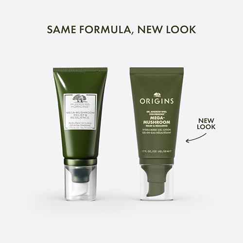 Origins Mega-Mushroom Hydra Burst Lightweight Moisturizer | Reduces Visible Redness | With Niacinamide & Reishi Mushroom, 1.7 Fl Oz