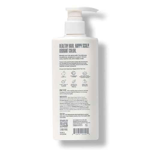 Overtone The Ultimate Color, Scalp & Hair Protecting Conditioner, Nourishes Hair & Scalp, Enhances Vibrancy and Shine, Promotes Hair Density, Cruelty-Free & Vegan, 13 Fl Oz
