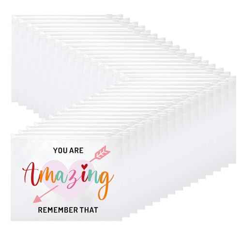 Reginary 100 Pcs Inspirational Gifts for Girls Women Travel Cheer Makeup Bag Bulk Loved Quotes Cosmetic Bags with Zipper Thank You Encouragement Birthday Gift Bag (Elegant)