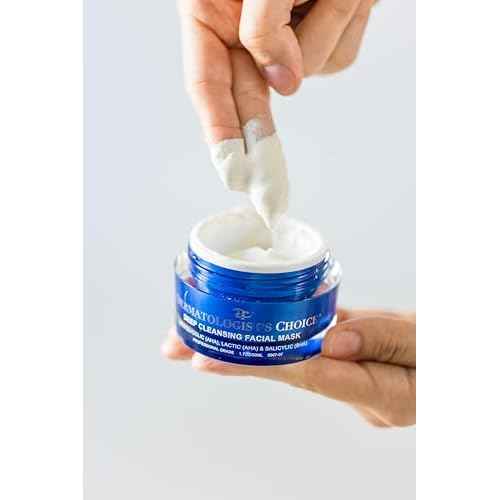 Dermatologist's Choice Deep Cleansing Mask With AHA, BHA, and Detoxifying Clay For Clogged Pores, Excess Oil, and Dull Skin