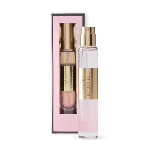 Victoria's Secret Bombshell Eau de Parfum Travel Spray, Notes of Purple Passion Fruit, Shangri-La Peony & Vanilla Orchid, Mini Perfumes for Women (0.23 oz)