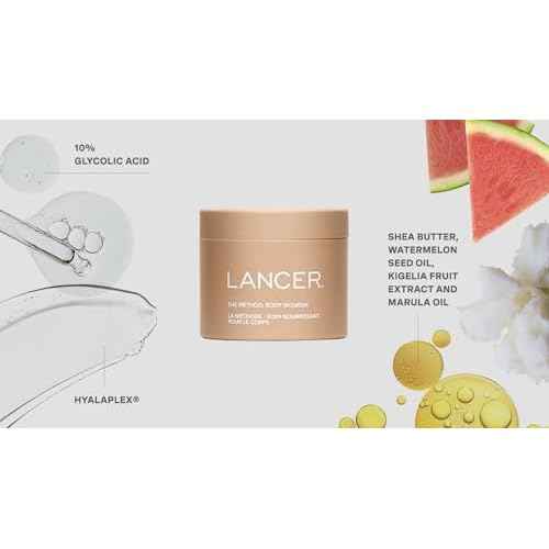 Lancer New Skincare The Method: Body Nourish Cream with 10% Glycolic Acid, Anti-Aging Body Lotion for Dry Skin, 8.1 Fluid Ounces 8.1 Fl Oz (Pack of 1)