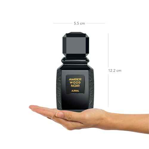 Ajmal Amber Wood Noir Eau de Parfum for Unisex ? Romantic Woody Floral Musk with Citrus & Amber ? Long-Lasting Premium Dubai Fragrance ? 3.4 fl oz (100 ml)