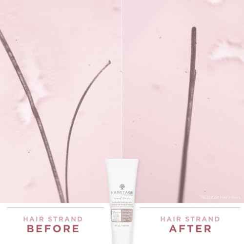 Hairitage Mend To Be Damage Repair Leave In Treatment with Biotin, Castor Oil, + Shea Butter - Refresh Dry Damaged Hair - Smooth Split Ends