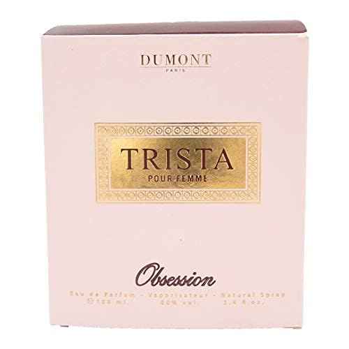 Dumont TRISTA OBSESSION POUR FEMME - Eau De Parfum - 3.4oz - Luxury Perfume for Women & Girls - Floral, Fruity, Musk & Feminine Fragrance -Long Lasting Cologne Mist & Body Spray - for Her
