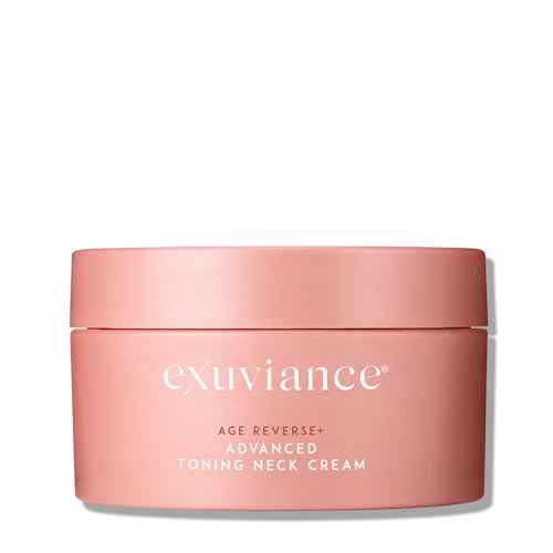 EXUVIANCE AGE REVERSE+ Toning and Firming Neck Cream, Tightens Fine Lines and Wrinkles, Evens Tone, Anti-Aging D?colletage Moisturizer with Advanced Peptide Formula, Bakuchiol, Vitamin E, 4.4 oz