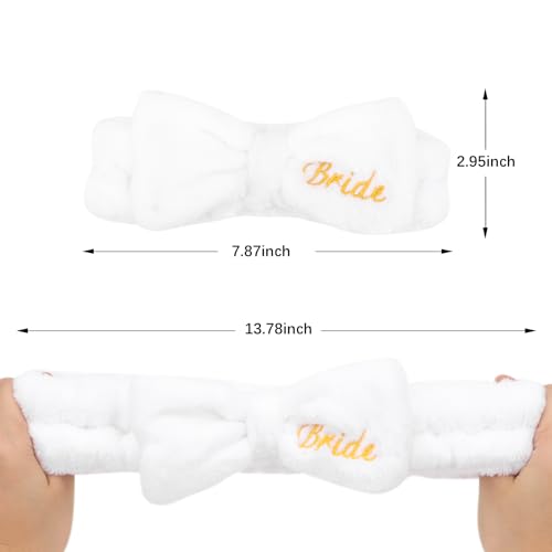 Semato Bachelorette Party Favor Set - Bride & Bridesmaid Spa Headbands (1 Bride + 7 Blue)