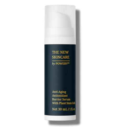 Sensitive Skin Anti-Aging Premium Barrier Serum, BioTech Patented Plant Stem Cell, Astaxanthin, Beta-Glucan, Ceramides, Squalane, Fragrance-Free Hydrating Moistorizing | The New Skin Care by PowerV¢â