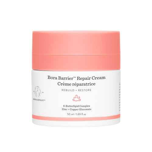 Drunk Elephant Bora Barrier Repair Cream - 50 ml/1.69 fl oz - Ultra-Rich Moisturizer - Clean Clinical Skincare - Cruelty-Free - Dermatologist-Tested - Free of Essential Oils, Silicones, and Fragrance
