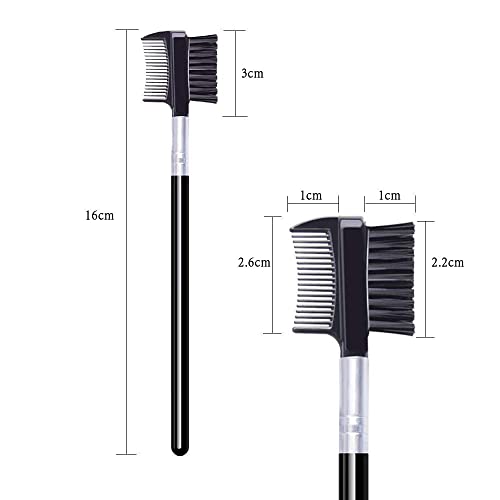2 PCS Eyelash Comb and Eyebrow Brush Comb, Eyebrow Eyelash Brush Makeup Tool for Eyelashes extension (Pack of 2))