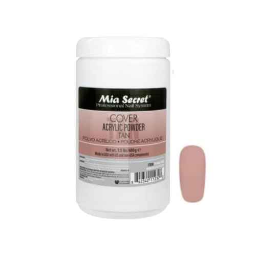 Mia Secret Cover Tan Acrylic Powder MADE IN USA Multiple Sizes (1.5 lbs)