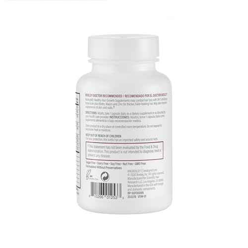 Women’s Healthy Hair Growth Supplements – DHT-Blocking Botanicals with Biotin, Niacin, Zinc & L-Lysine – Rich in Vitamins & Minerals – Supports Thicker, Fuller Hair – 60 Capsules (2-Month Supply)
