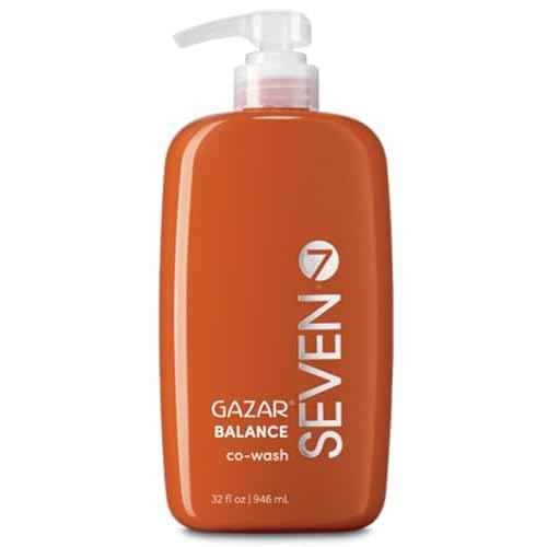 SEVEN Hair Care GAZAR BALANCE Cowash for Women & Men with Shea Butter & Coconut Oil, 1 Step Shampoo Alternative for Curly or Textured Hair, Sulfate + Paraben Free, Cruelty Free, Made in USA