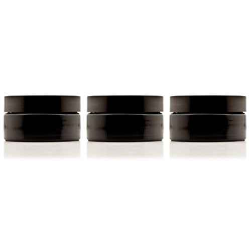 Infinity Jars 200 Ml(6.76fl OZ) Glass Lotion Container with Lid, Refillable UV Cosmetic Jar for Creams, DIY, Travel, Body Butter | Small Wide Mouth Empty Lotion Jar, Airtight Cosmetic Container Pack 3
