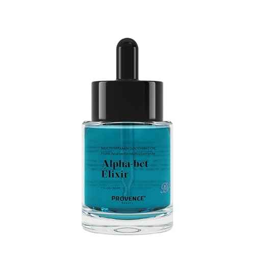 Provence Beauty Alpha-bet ?lixir Multi-Vitamin Soothing Facial Oil ? Hydrating Face Oil with 1% Bakuchiol, Vitamin C, Panthenyl Triacetate & Vitamin E ? Brightens, Smooths & Restores Skin ? 1 fl oz