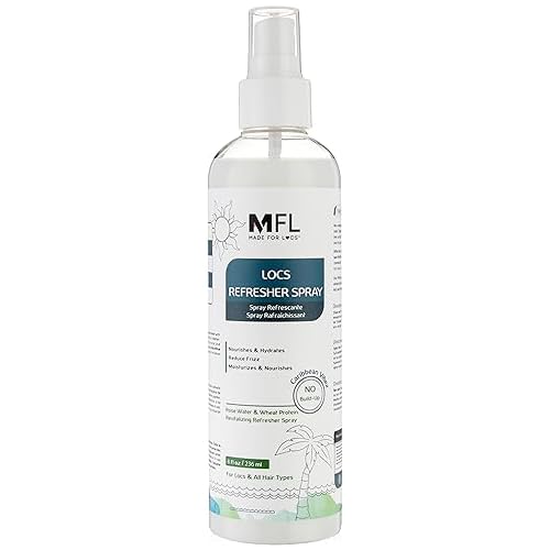 Made For Locs Vegan Rose Water Refresher Spray | Locs Moisturizer | Locs Deodorizer | Amazing Scents (Caribbean Vibez, 8 oz)