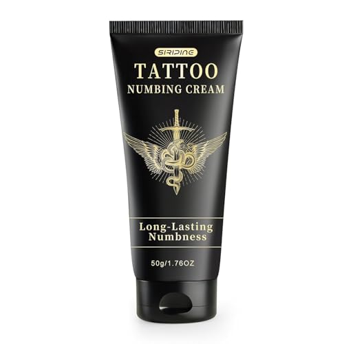 Tattoo Numbing Cream 6x Numbing Maximum Strength, Fast-Acting Pain Free for Tattoos, Piercings, Microneedling, and Cosmetic Procedures - Long-Lasting 1.76oz