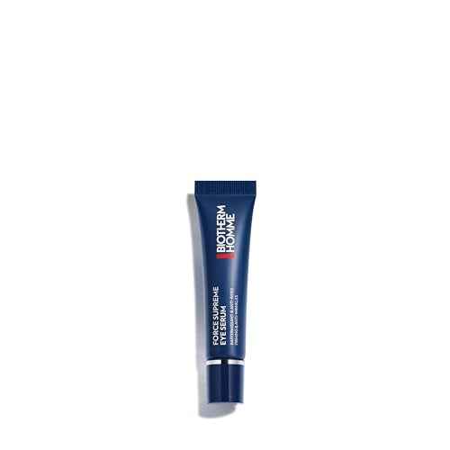 Biotherm Homme Force Supreme Eye Serum for Men, Helps Fight Wrinkles, Dark Circles and Puffy Eyes, Enriched with Blue Algae & Pro-Xylane, Resurfaces and Firms the Skin Around the Eye Area 0.5 Fl. Oz.
