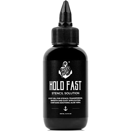 Sorry Mom Tattoo Stencil Gel Solution - Tattoo Transfer Gel for Tattooing - Long Lasting, Clear & Dark Stencils - The Original HOLD FAST - Developed in the USA by Professional Artists (3.4 oz)