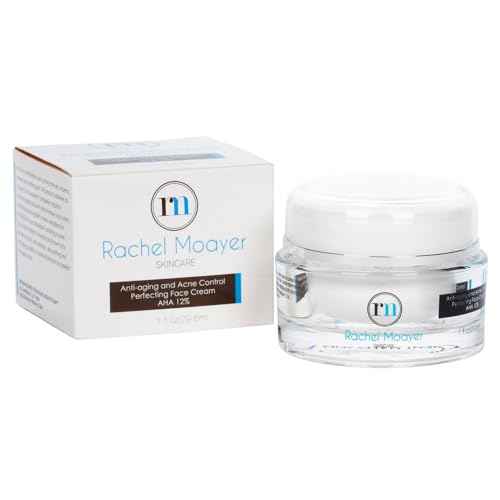 Rachel Moayer Skin RM Anti-Aging Face Cream, AHA 12%, Acne Control & Anti-Wrinkle Moisturizer, Hydrating Peptide Collagen Production for Men & Women