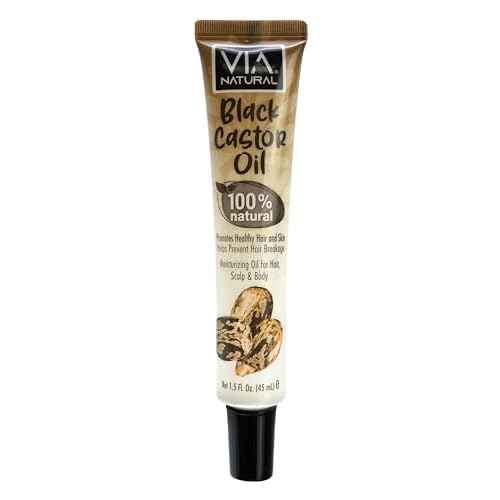 Via Natural 100% Natural Black Castor Oil 1.5 Fl Oz (Pack of 1)